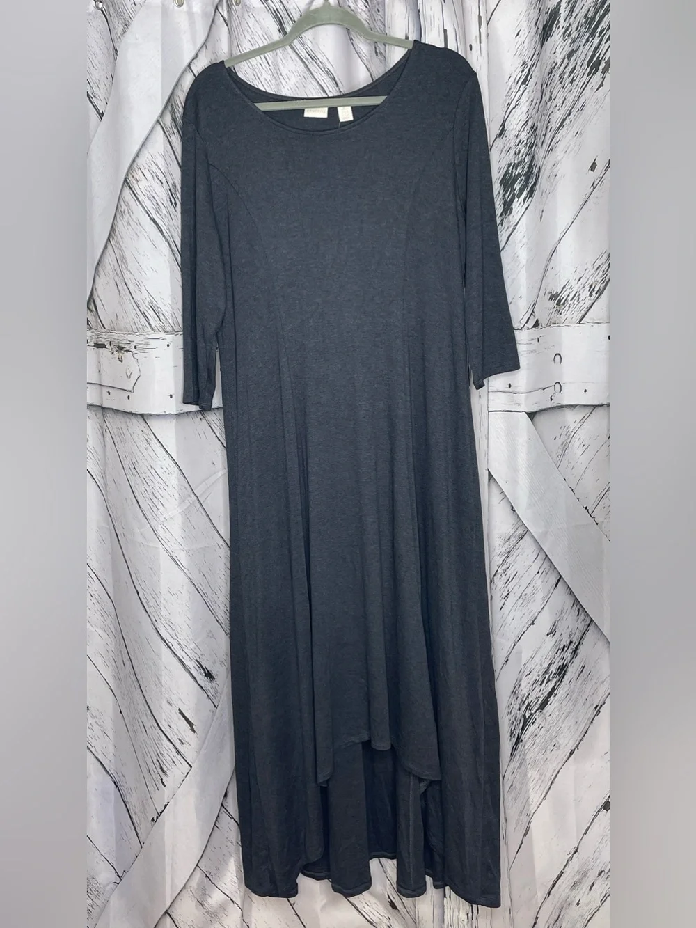 NWT Chico's Gray Lilly High-Low Maxi Dress Petite L (12P) Chico’s 2P